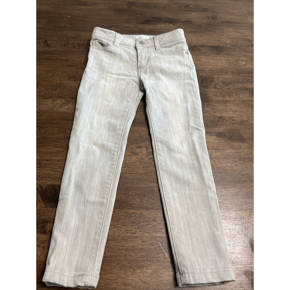Janie &‎ Jack Gray Denim Jeans Sz 5 Adjustable Waist Skinny